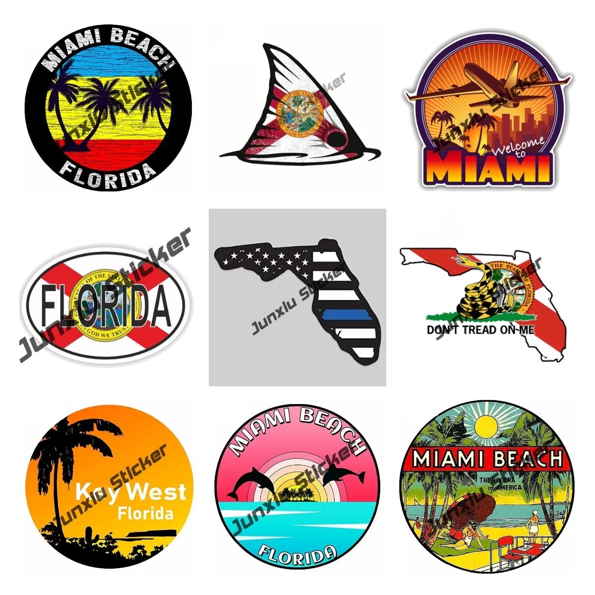 Laptop Accessories Logo - Sáng Tạo Florida Cờ Dán Vinyl