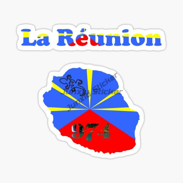 Reunion Island Flag Car Sticke - đánh giá và giá Laptop Accessories Logo