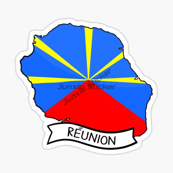 Reunion Island Flag Car Sticke - đánh giá và giá Laptop Accessories Logo