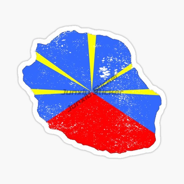 Reunion Island Flag Car Sticke - đánh giá và giá Laptop Accessories Logo