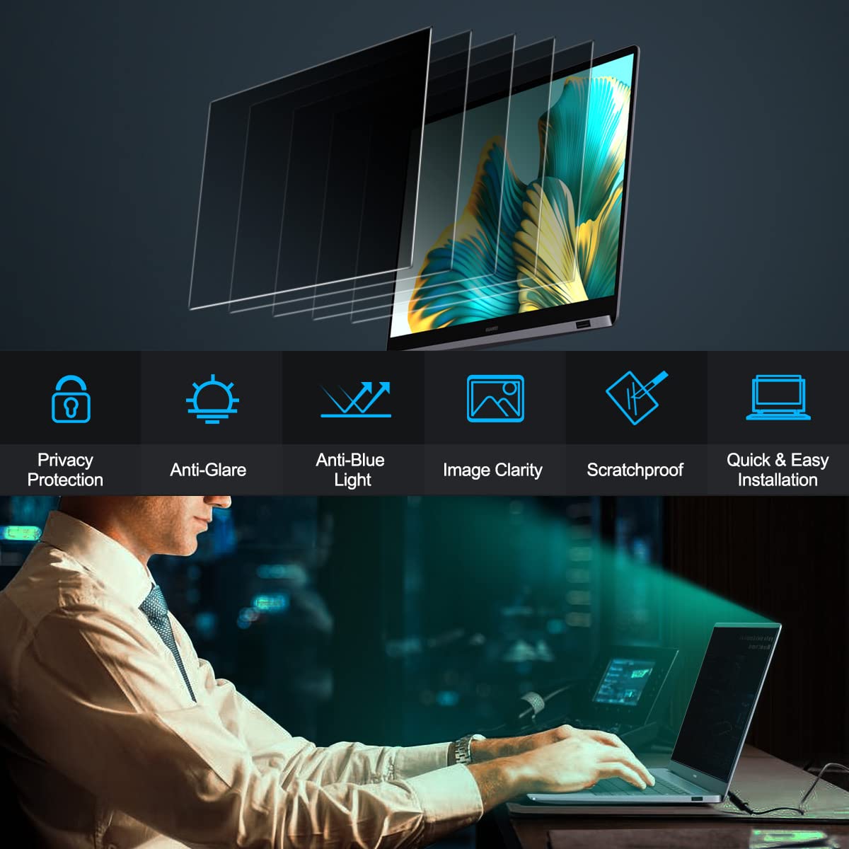 1 Pack 13.3 Inch Laptop Privac - đánh giá và giá Privacy Screen Filter
